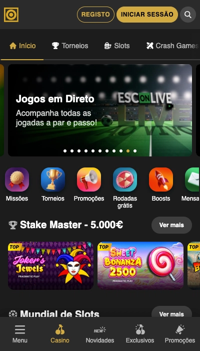 ESC Online primeira página