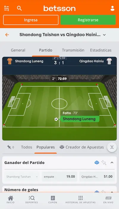 Betsson Colombia en vivo
