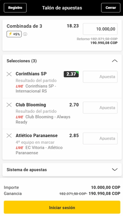 Bwin Combinada