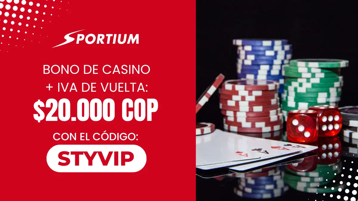 Bono de bienvenida Sportium Casino Colombia