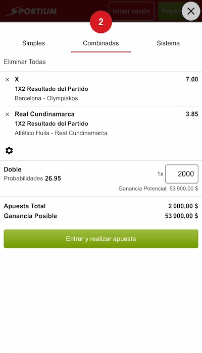 Sportium combinada