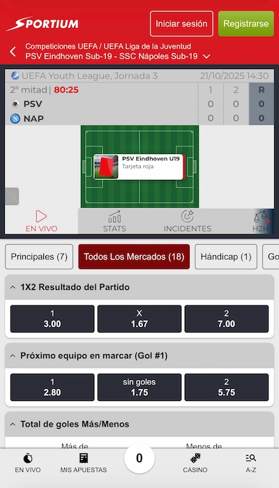Sportium en vivo