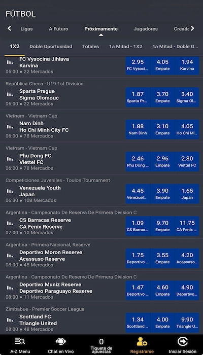 Yajuego lista de partidos