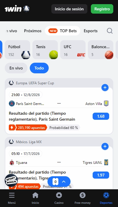 Fútbol 1win Latam
