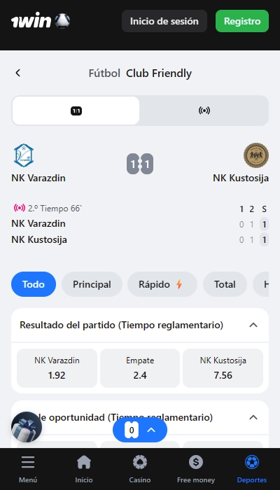 1WIN en vivo