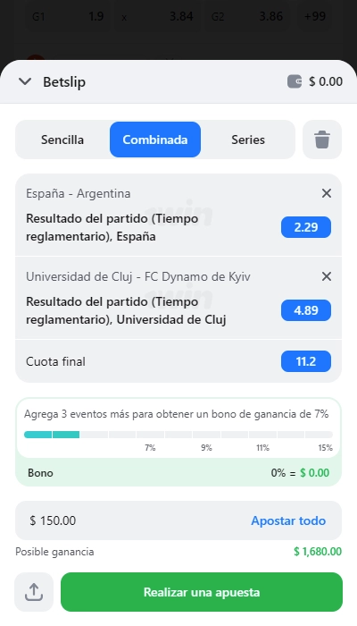 1WIN Combinada