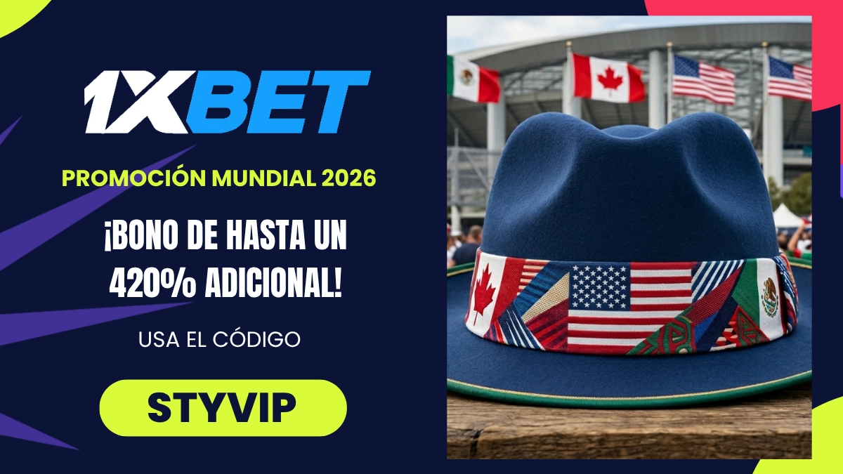 Promoción del Mundial - 1xBet - Bono de bienvenida