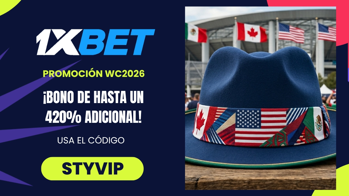 Promoción del Mundial - 1xBet - Bono de bienvenida