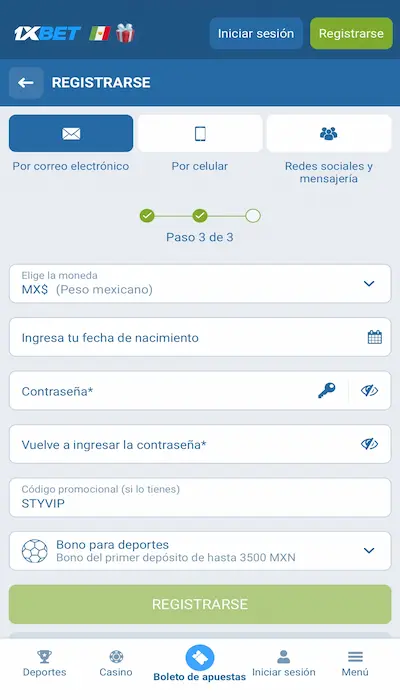 1xbet apuestas