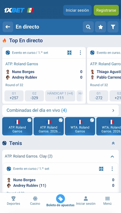Apuestas en vivo - 1XBET Live