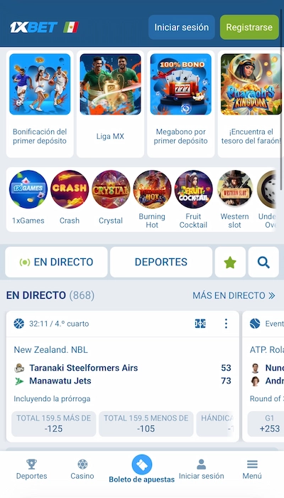 1xBet página principal