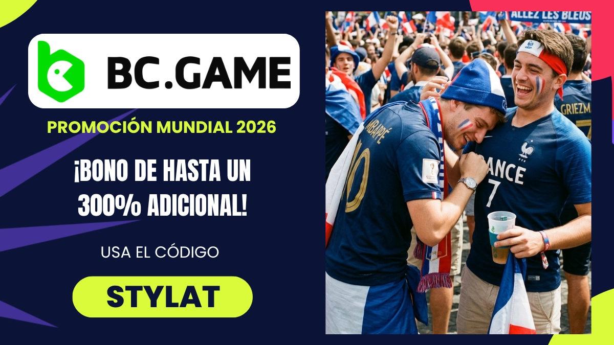 Promoción del Mundial - BC Game - Bono de bienvenida