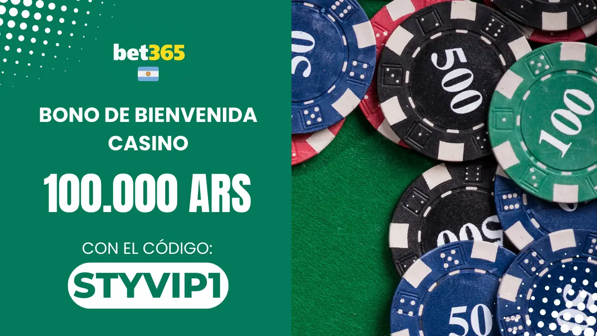 Bono de casino Bet365 Argentina
