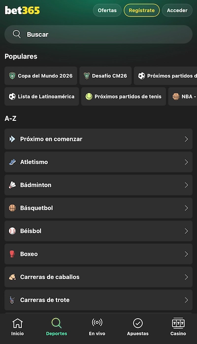 Fútbol Bet365 Latam