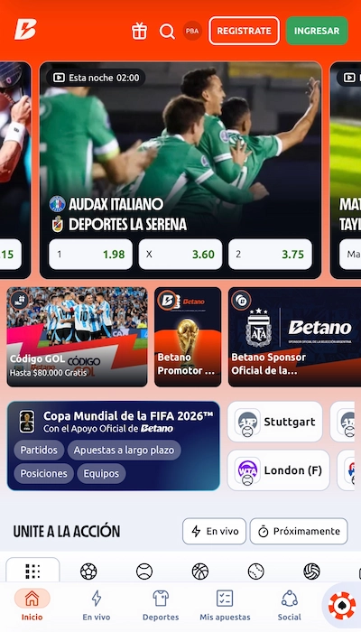 Betano página principal