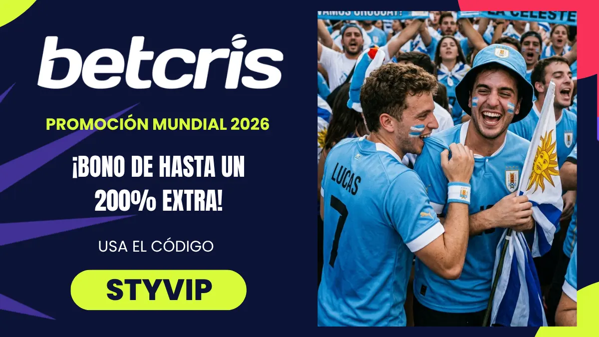 Promoción del Mundial - Betcris - Bono de bienvenida