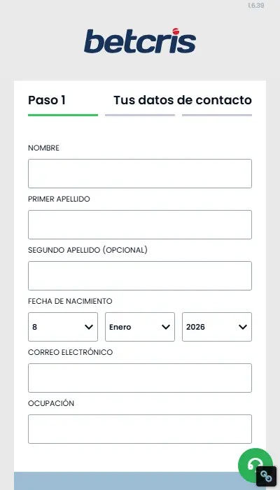 Código promocional Betcris - 2