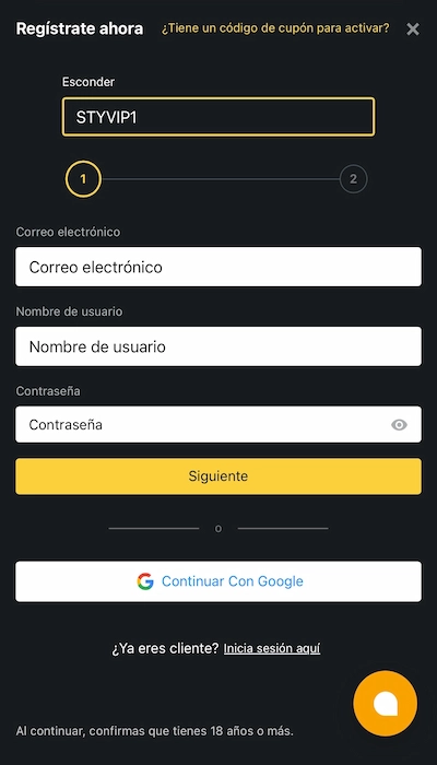 Código promocional BetOBet - 2