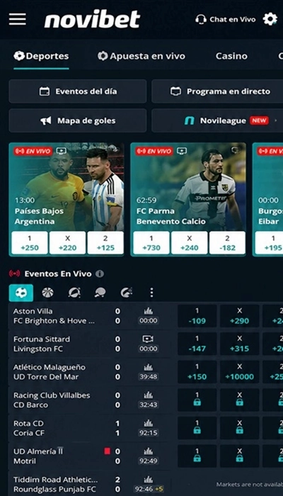 Novibet deportes en vivo