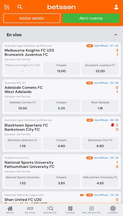 Apuestas en vivo - Betsson Live