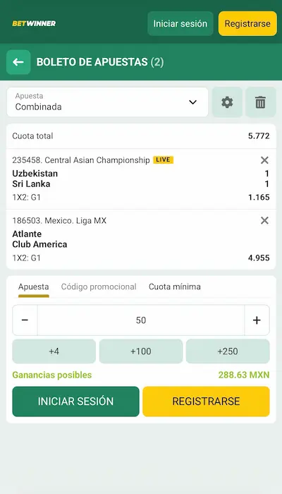 Betwinner apuestas combinadas
