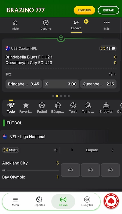 Apuestas en vivo - brazino777 Live