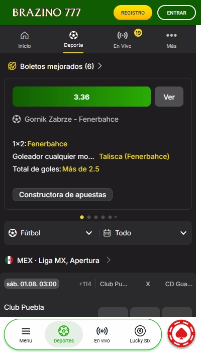 Brazino777 lista de partidos