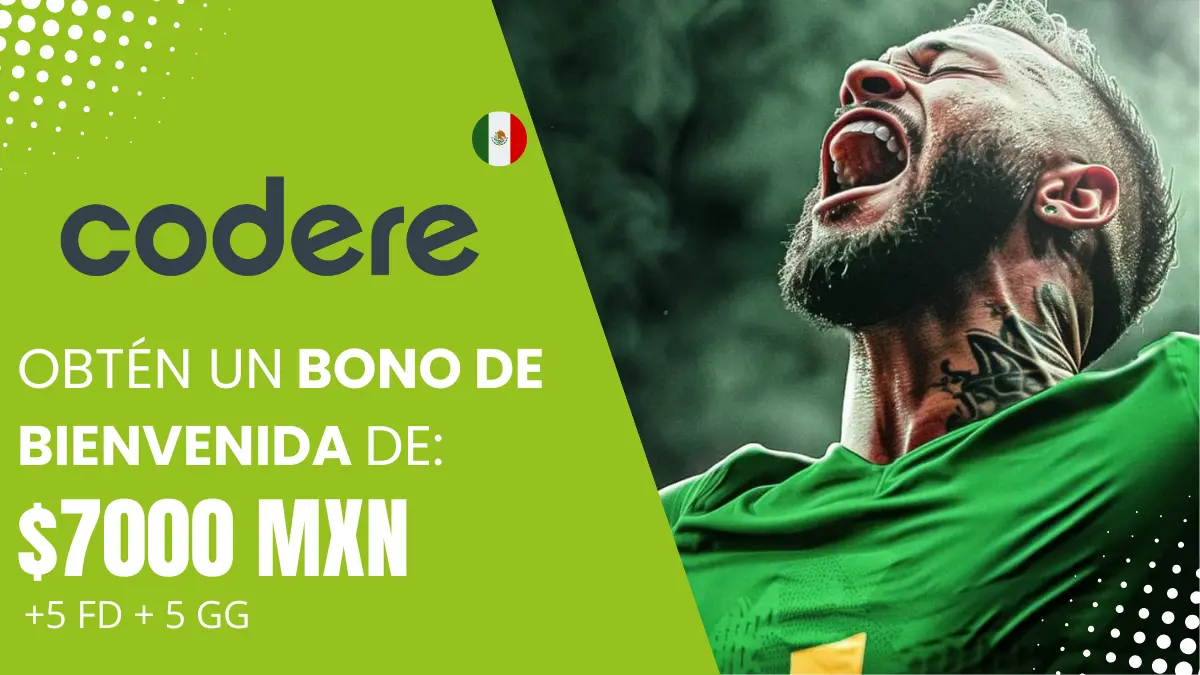 Bono de bienvenida para nuevos usuarios Codere Mexico
