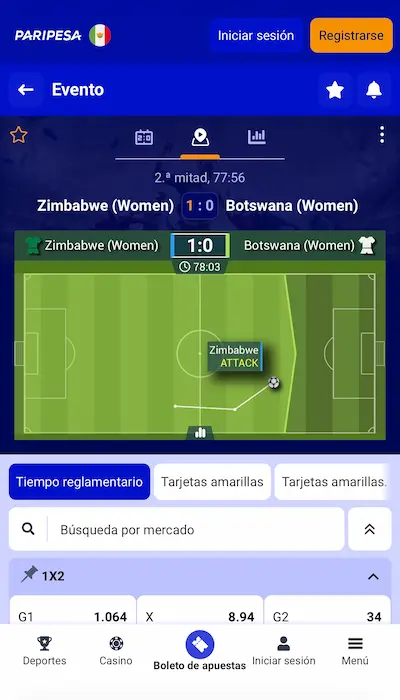 Paripesa en vivo