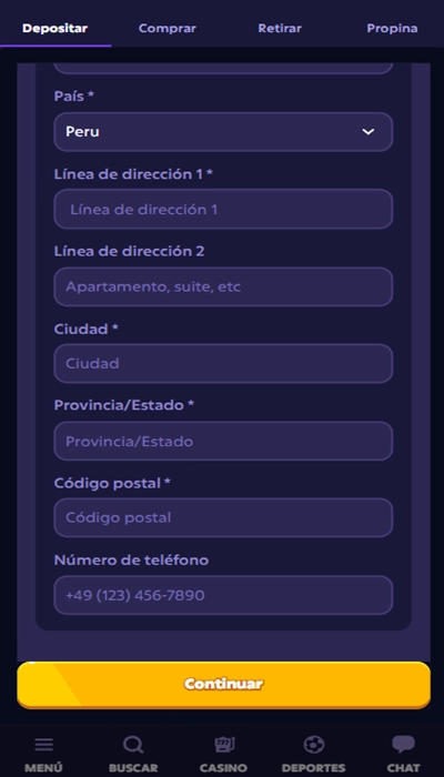 Registro Roobet