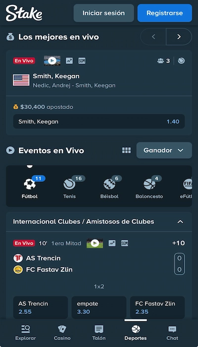 Apuestas en vivo - Stake Live