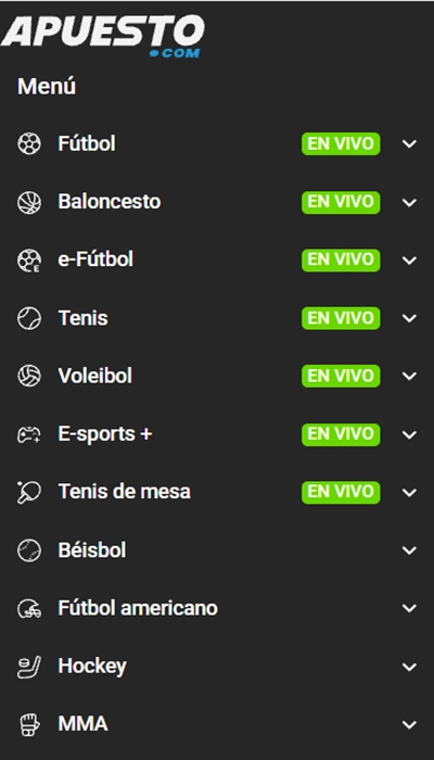 Apuesto oferta apuestas