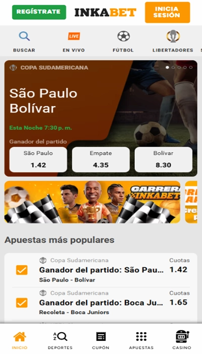 Inkabet apuestas en vivo