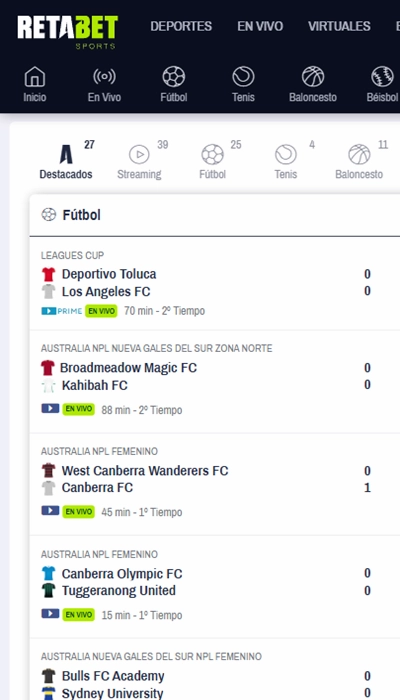 Retabet en vivo