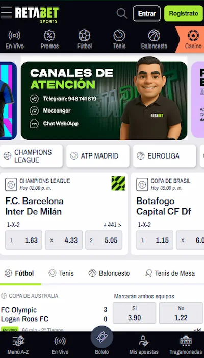 Retabet página principal