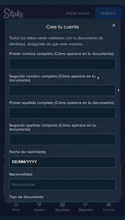 Código promocional Stake Perú - 2