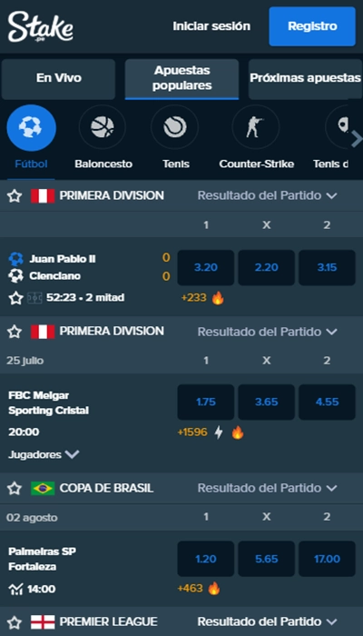 Stake en vivo apuestas
