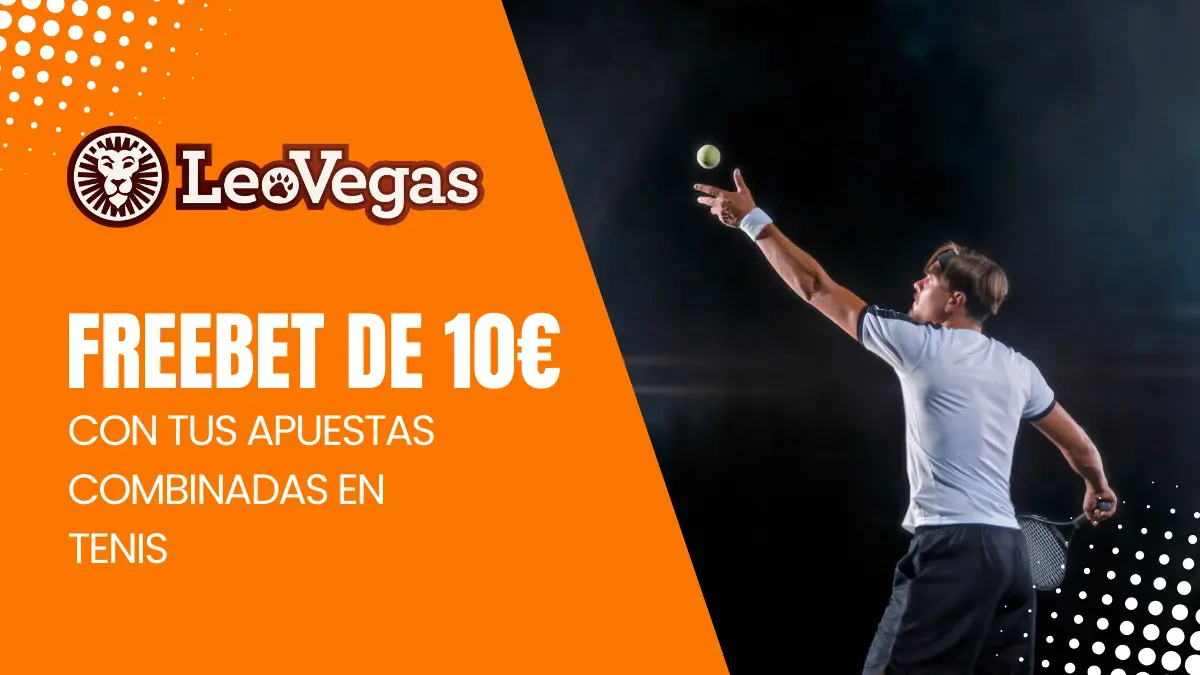 Promoción de freebet para tenis en Leovegas mostrando términos clave
