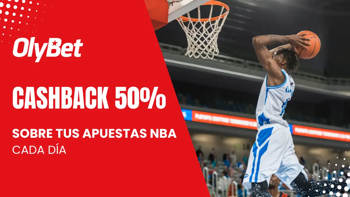Cashback de 50% sobre tu apuesta baloncesto NBA