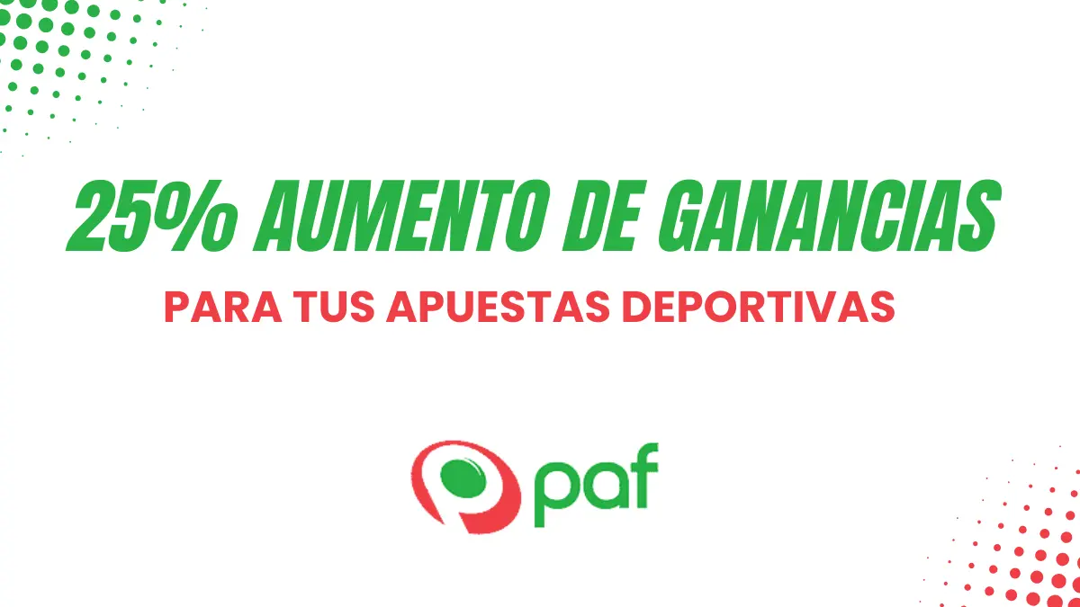 Obtén +25% de ganancias en tus apuestas deportivas