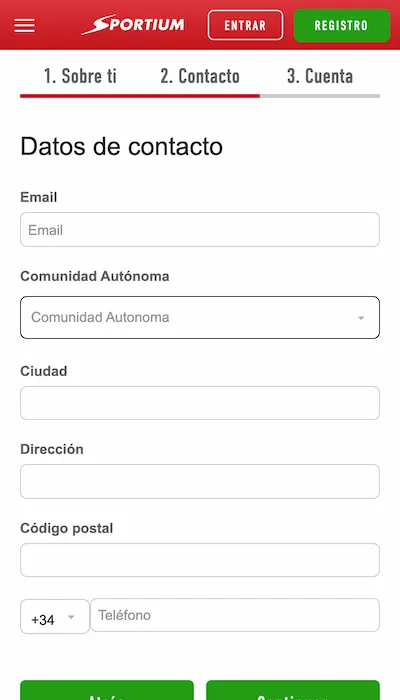 Código promocional Sportium - 2