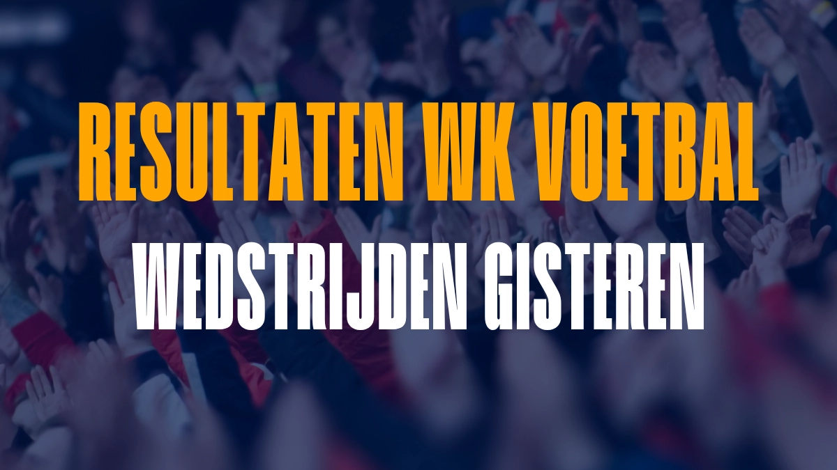 Resultaten - WK wedstrijden gisteren