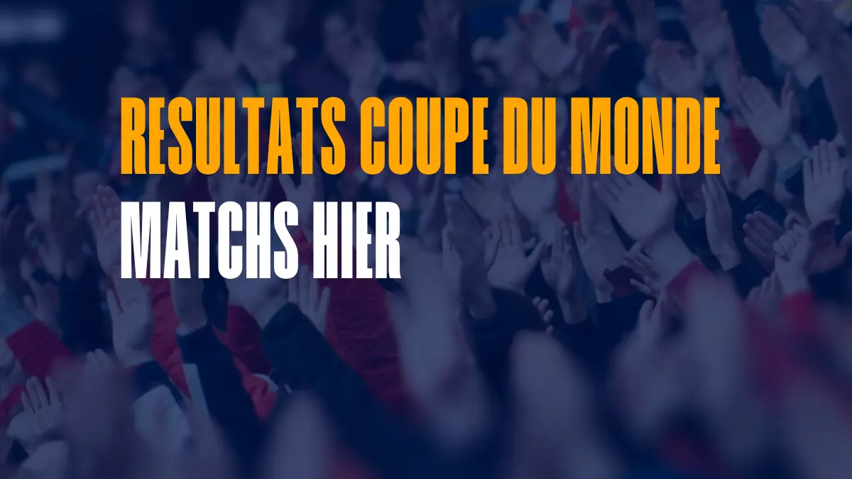 Résultats Coupe du Monde Hier