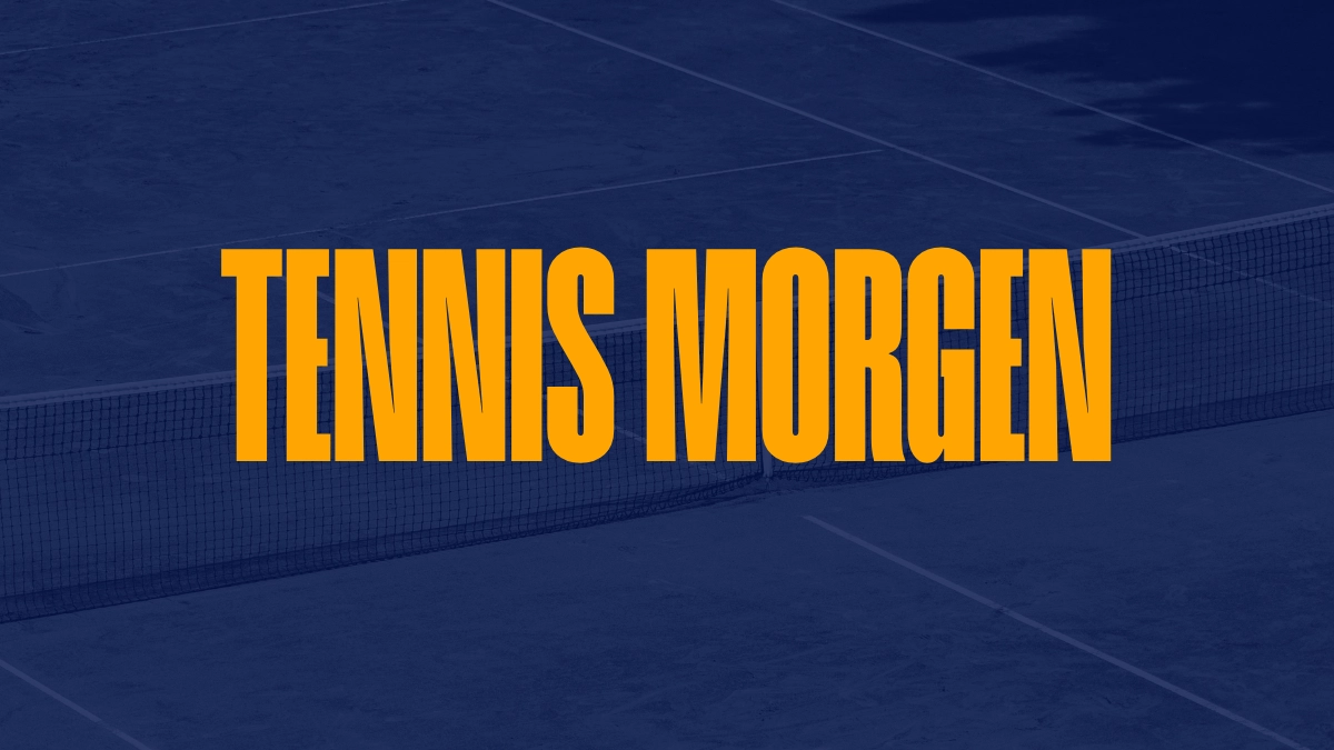 De tenniswedstrijden van morgen