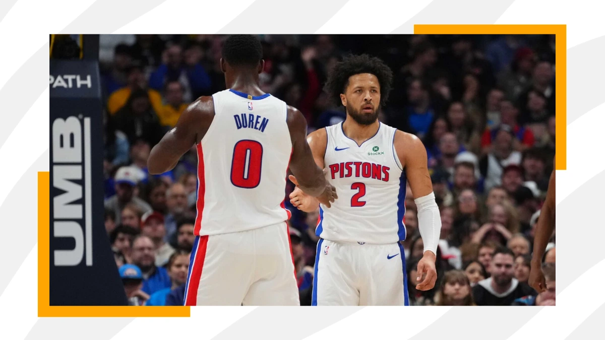 cunningham and duren pictured during an nba clash