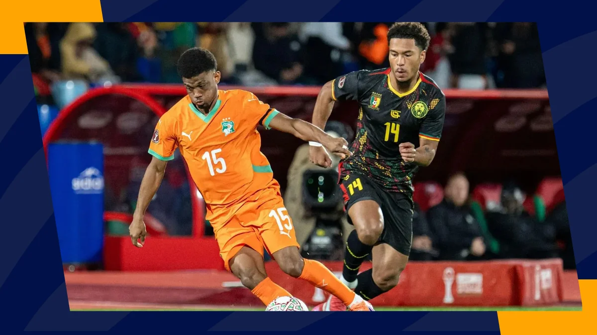 amad diallo running with the ball during afcon 2025