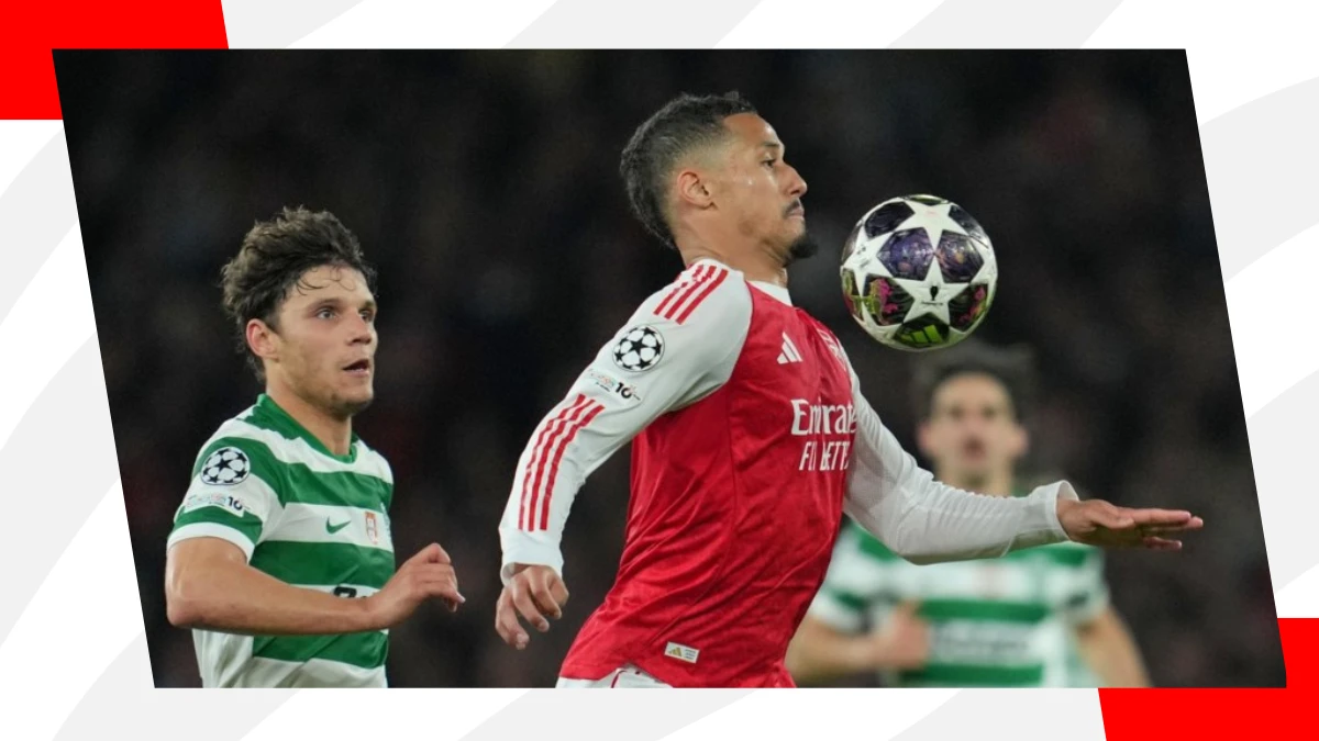 arsenal during a champions league match against sporting lisbon
