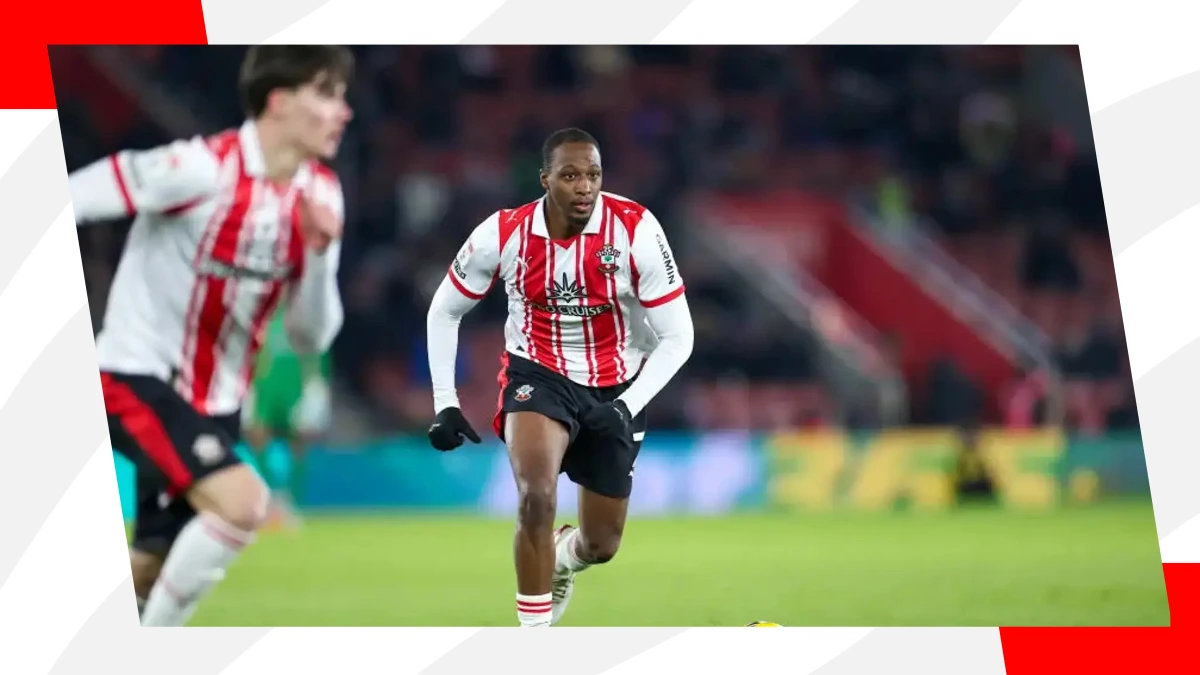joe aribo of southampton runs with the ball