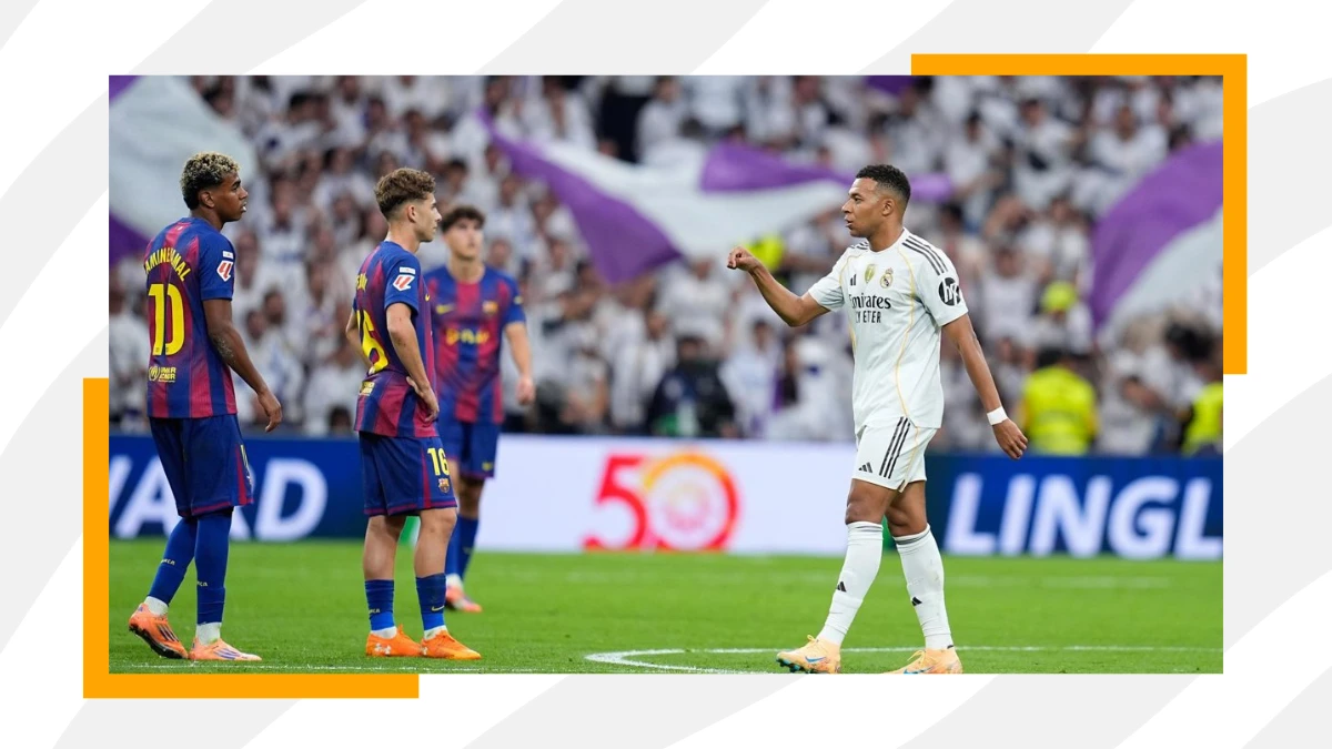 kylian mbappe during el clasico