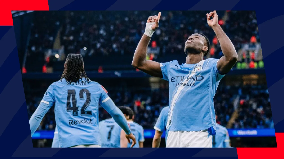 marc guehi celebrates after scoring